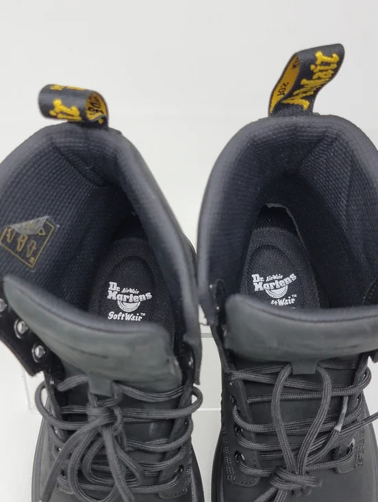 Dr. Martens Crewson Combat Boots Black Nubuck Lace Up Men's Size 4 New - Picture 9 of 10